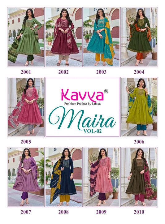 Maira Vol 2 Kavya Vertican Readymade Pant Style Suits Wholesaler