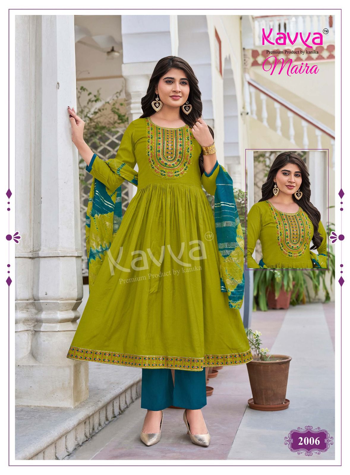 Maira Vol 2 Kavya Vertican Readymade Pant Style Suits Wholesaler