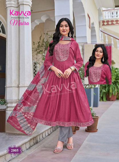Maira Vol 2 Kavya Vertican Readymade Pant Style Suits Wholesaler