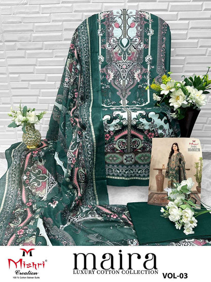 Maira Vol 3 Luxury Cotton Collection Mishri Karachi Salwar Suits Wholesale Price