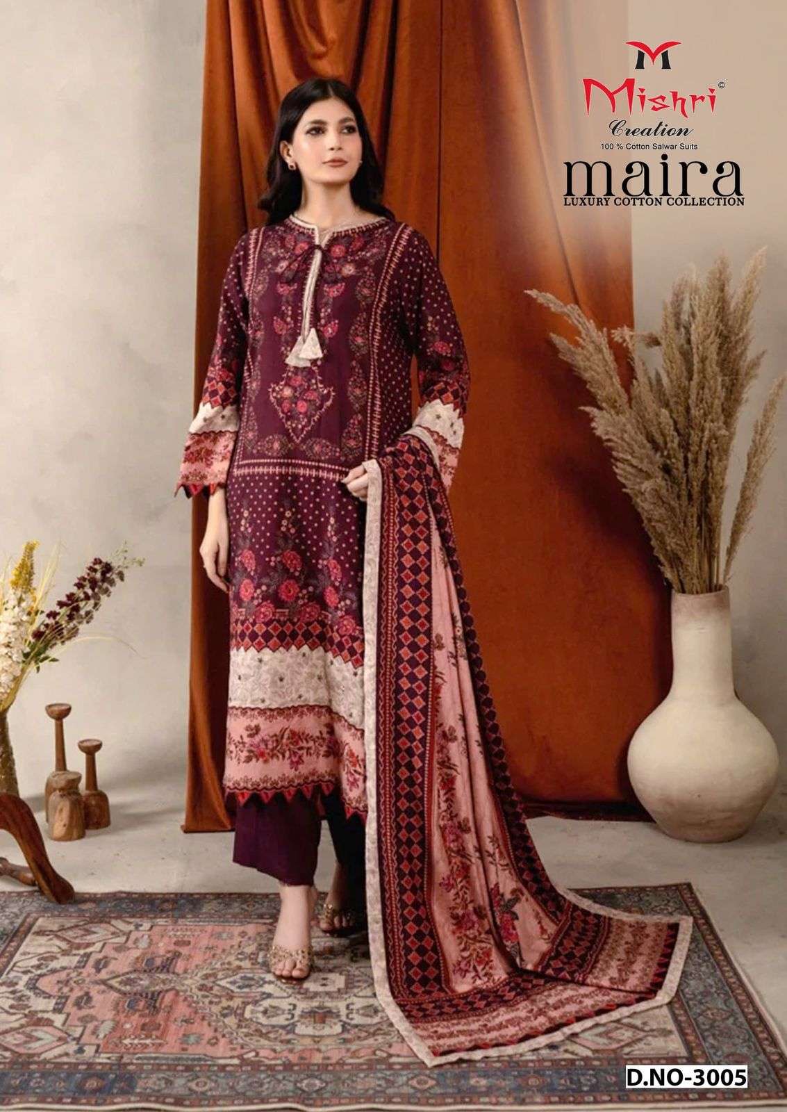 Maira Vol 3 Luxury Cotton Collection Mishri Karachi Salwar Suits Wholesale Price