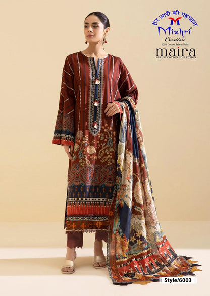 Maira Vol 6 Luxury Cotton Collection Mishri Karachi Salwar Suits Wholesale Price