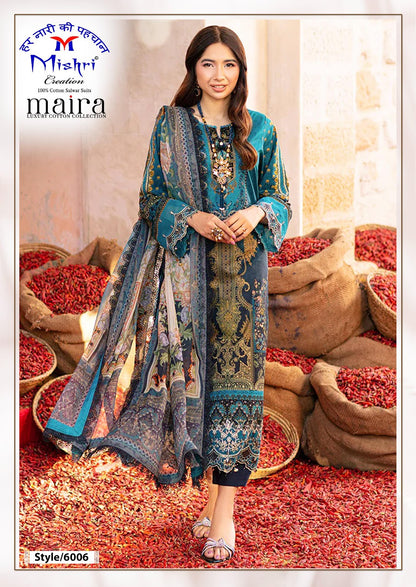 Maira Vol 6 Luxury Cotton Collection Mishri Karachi Salwar Suits Wholesale Price