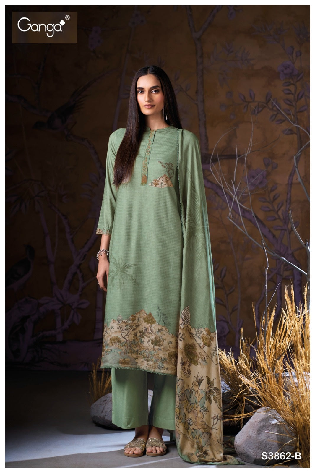 Maitreyi 3862 Ganga Pashmina Suits Wholesaler India