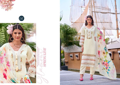Majestic Belliza Designer Studio Roman Silk Karachi Salwar Suits Exporter