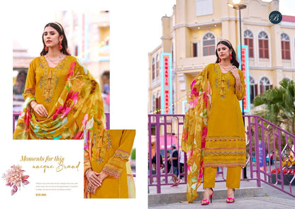 Majestic Belliza Designer Studio Roman Silk Karachi Salwar Suits Exporter