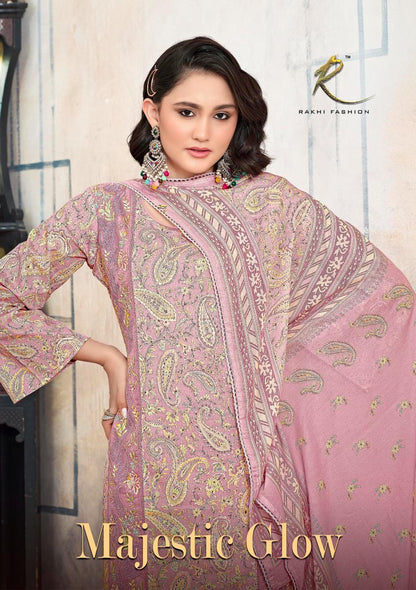 Majestic Glow Rakhi Fashion Cotton Pant Style Suits Wholesaler Gujarat