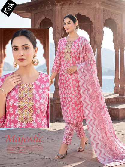 Majestic Knk Readymade Cotton Pant Suits Wholesale
