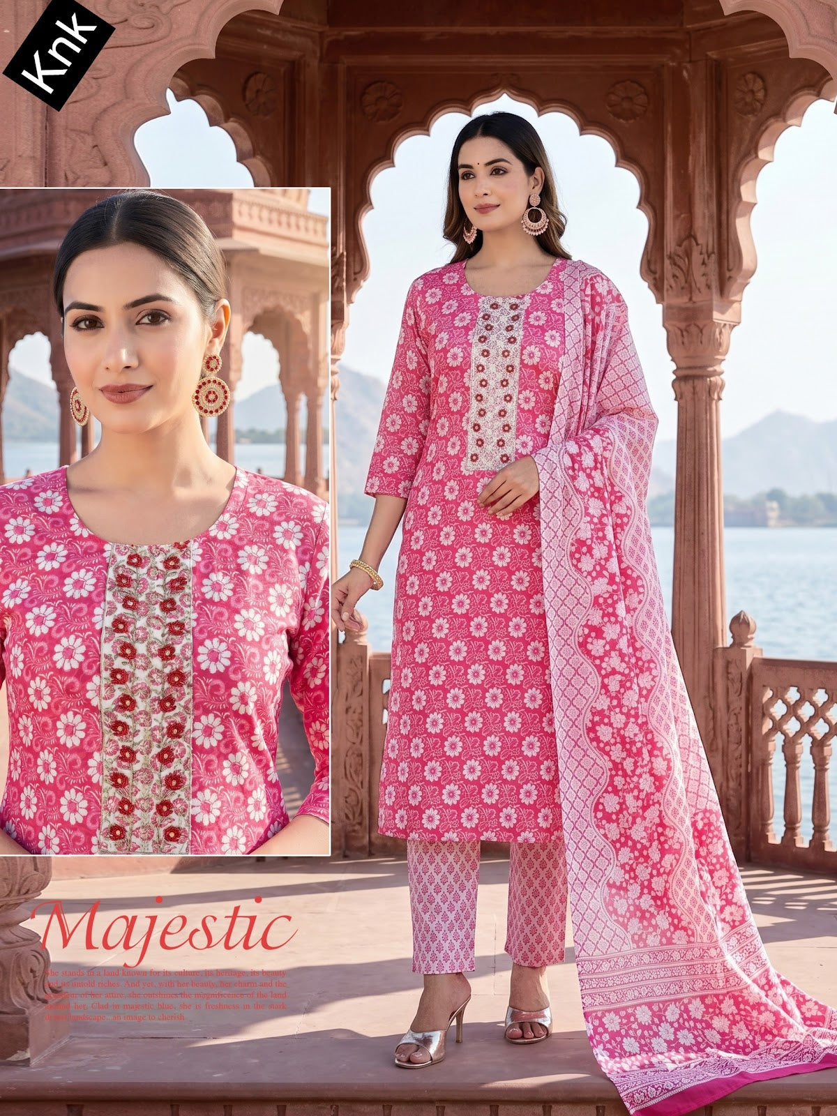 Majestic Knk Readymade Cotton Pant Suits Wholesale
