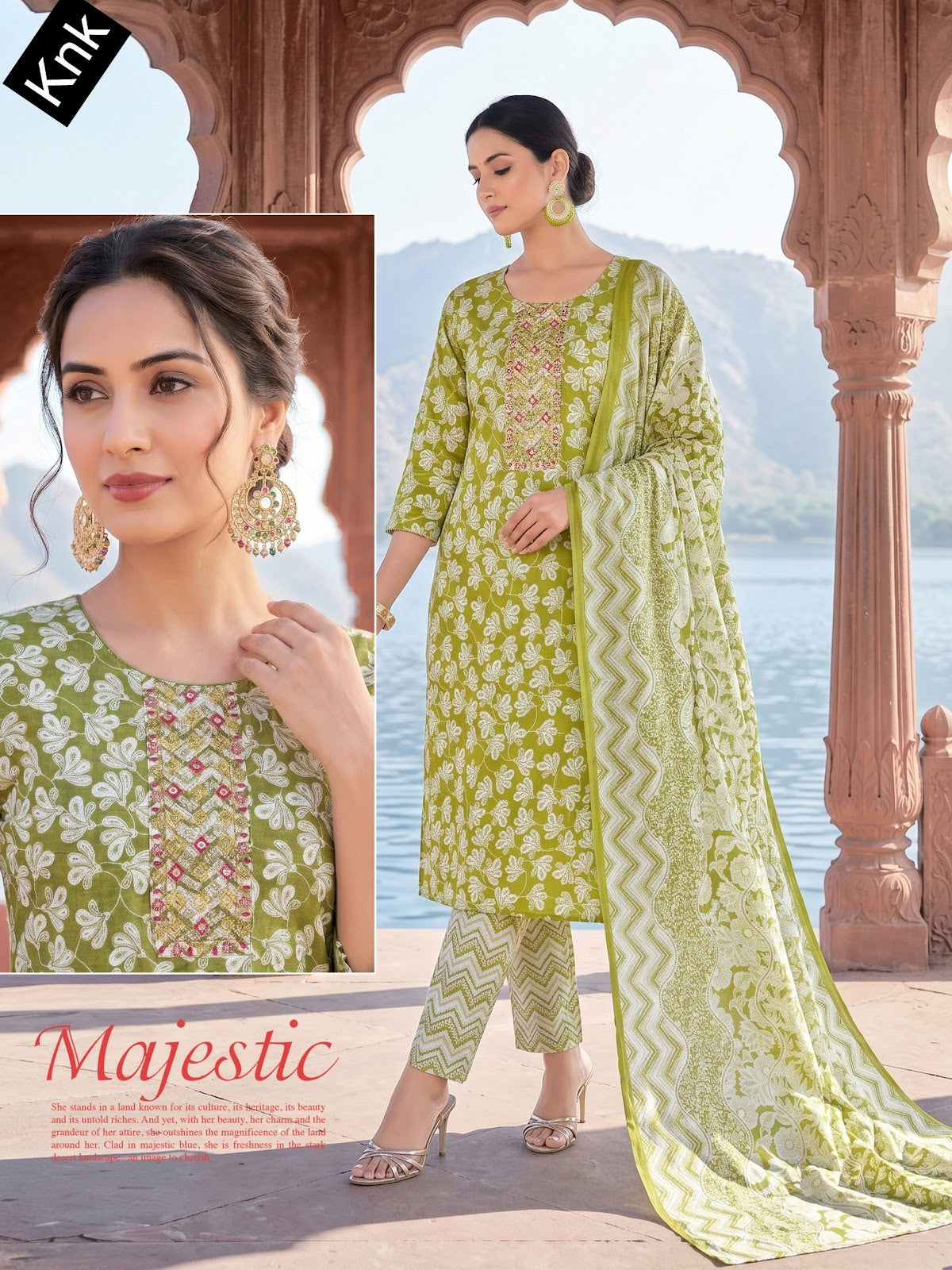 Majestic Knk Readymade Cotton Pant Suits Wholesale