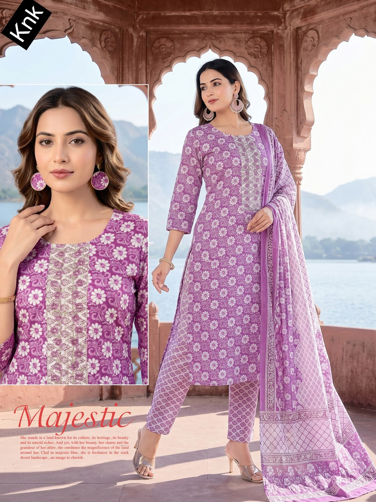 Majestic Knk Readymade Cotton Pant Suits Wholesale