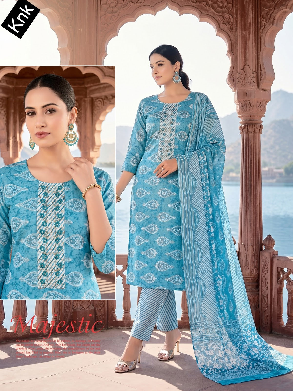 Majestic Knk Readymade Cotton Pant Suits Wholesale