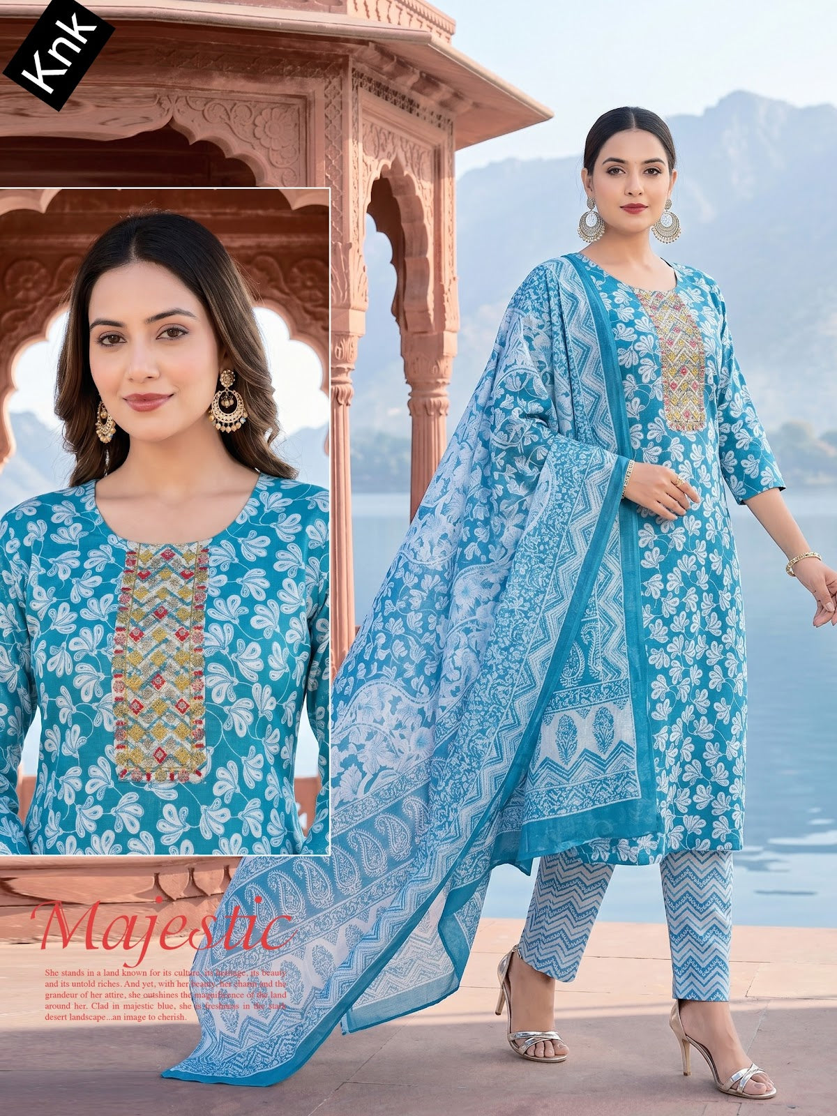 Majestic Knk Readymade Cotton Pant Suits Wholesale