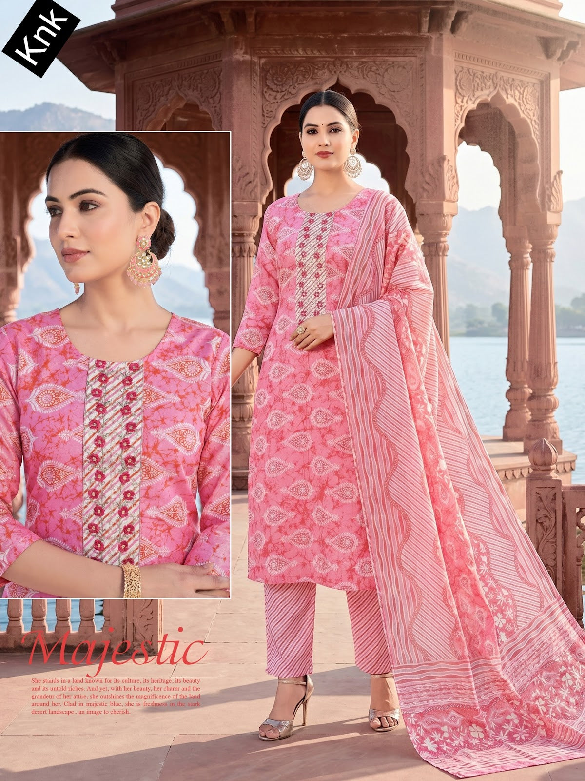 Majestic Knk Readymade Cotton Pant Suits Wholesale