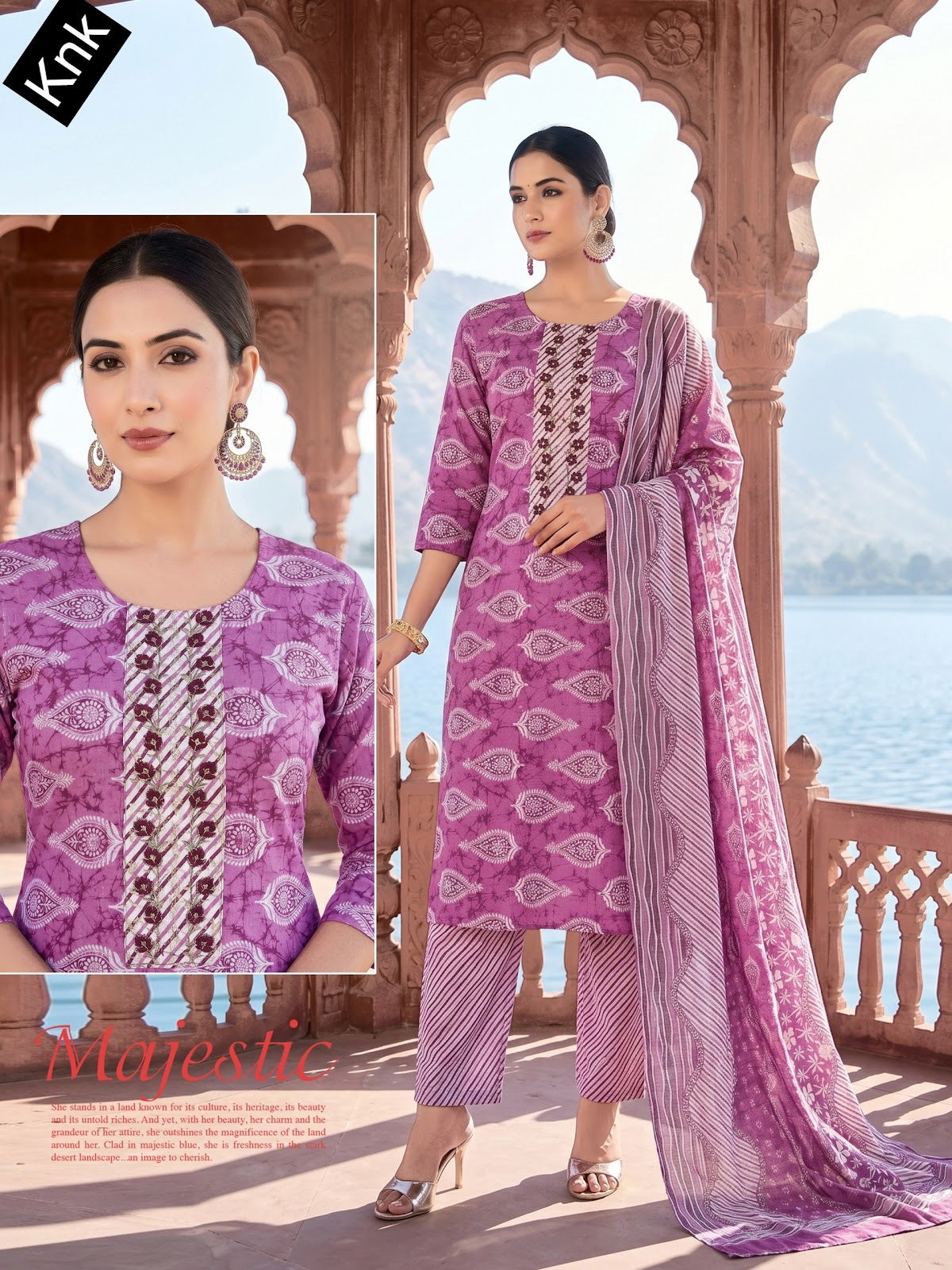Majestic Knk Readymade Cotton Pant Suits Wholesale