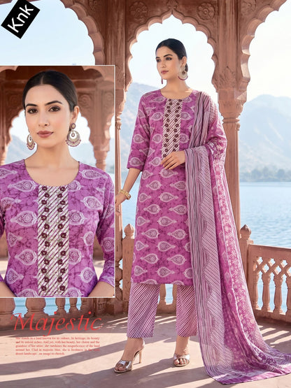 Majestic Knk Readymade Cotton Pant Suits Wholesale