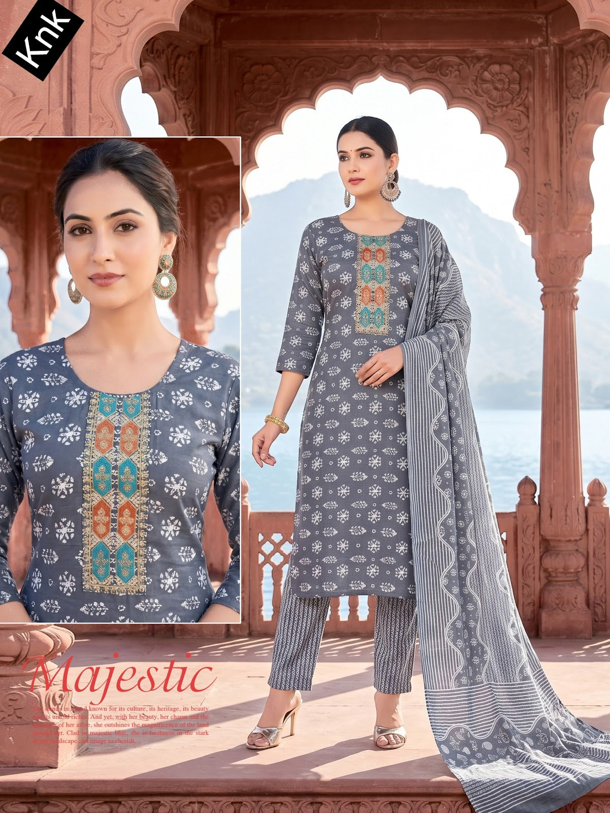 Majestic Knk Readymade Cotton Pant Suits Wholesale