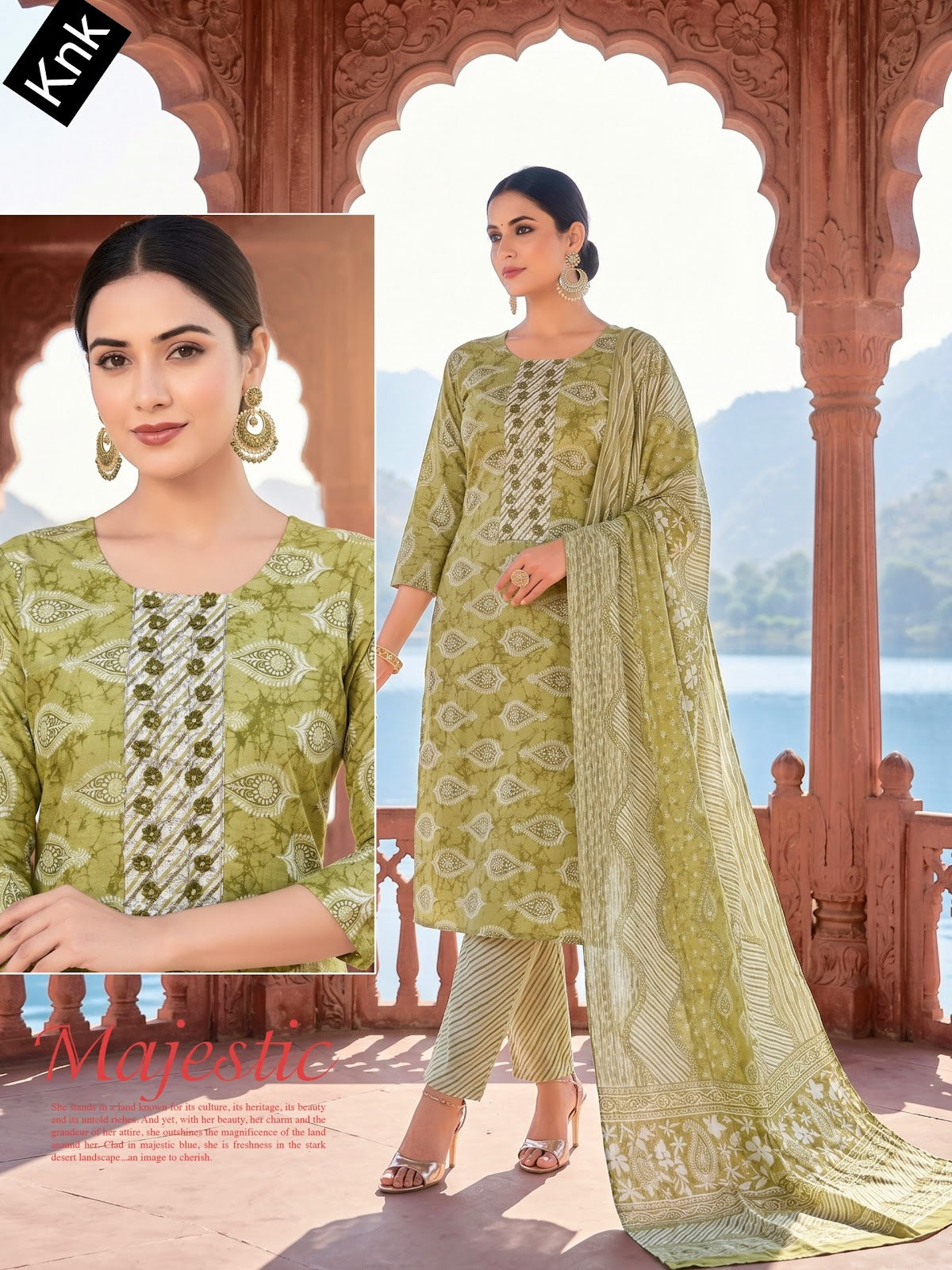 Majestic Knk Readymade Cotton Pant Suits Wholesale