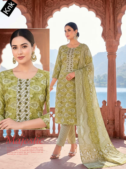 Majestic Knk Readymade Cotton Pant Suits Wholesale