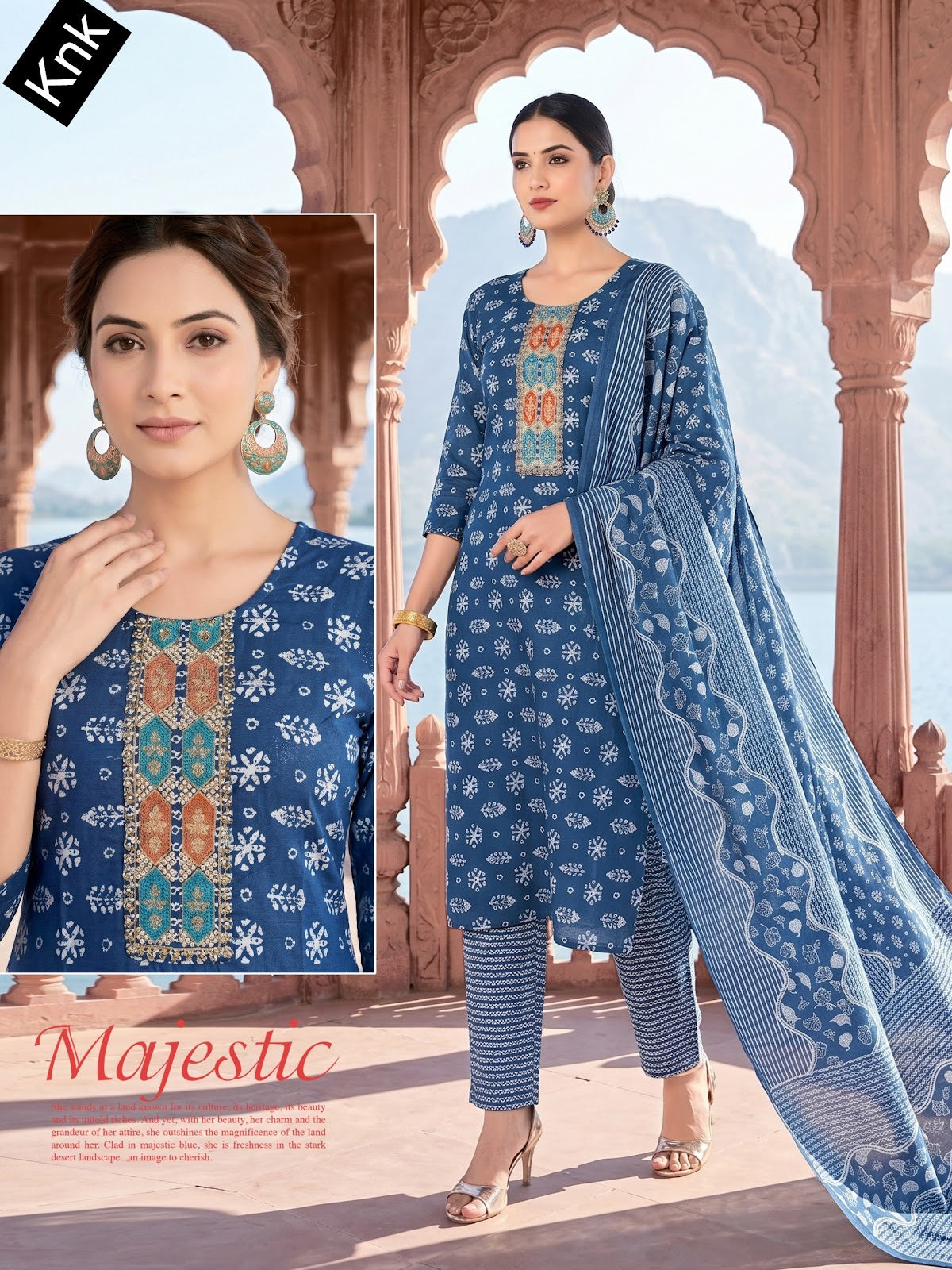 Majestic Knk Readymade Cotton Pant Suits Wholesale