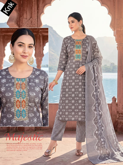 Majestic Knk Readymade Cotton Pant Suits Wholesale