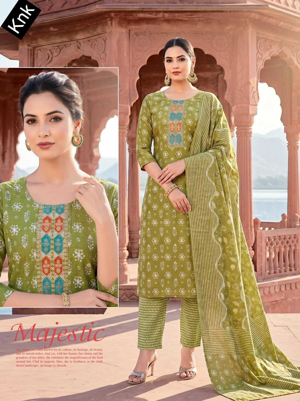 Majestic Knk Readymade Cotton Pant Suits Wholesale