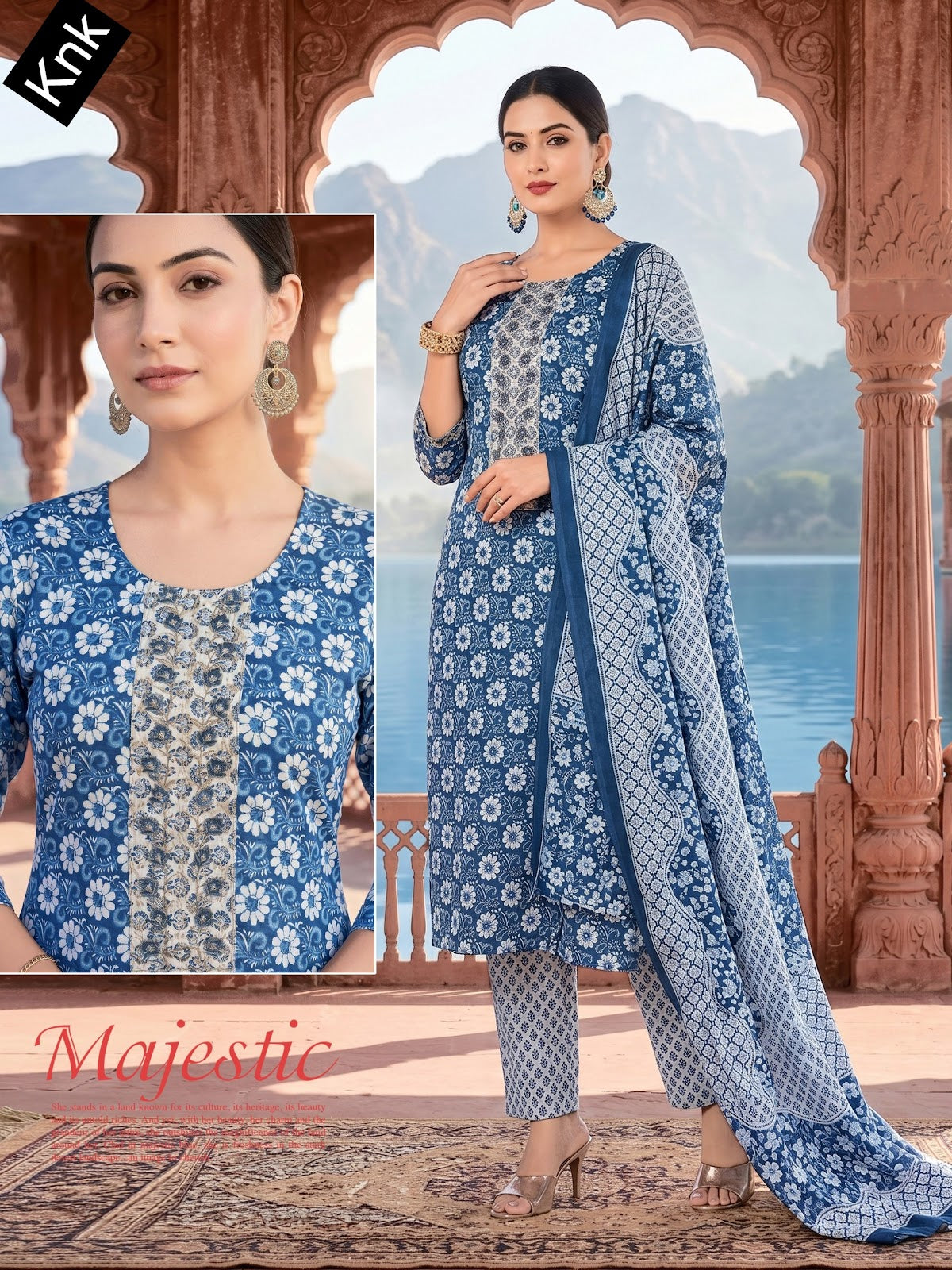 Majestic Knk Readymade Cotton Pant Suits Wholesale