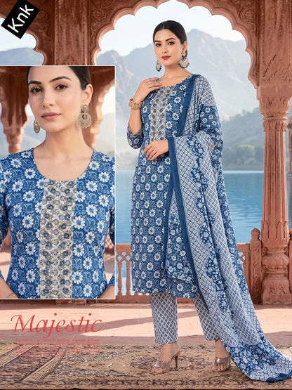 Majestic Knk Readymade Cotton Pant Suits Wholesale