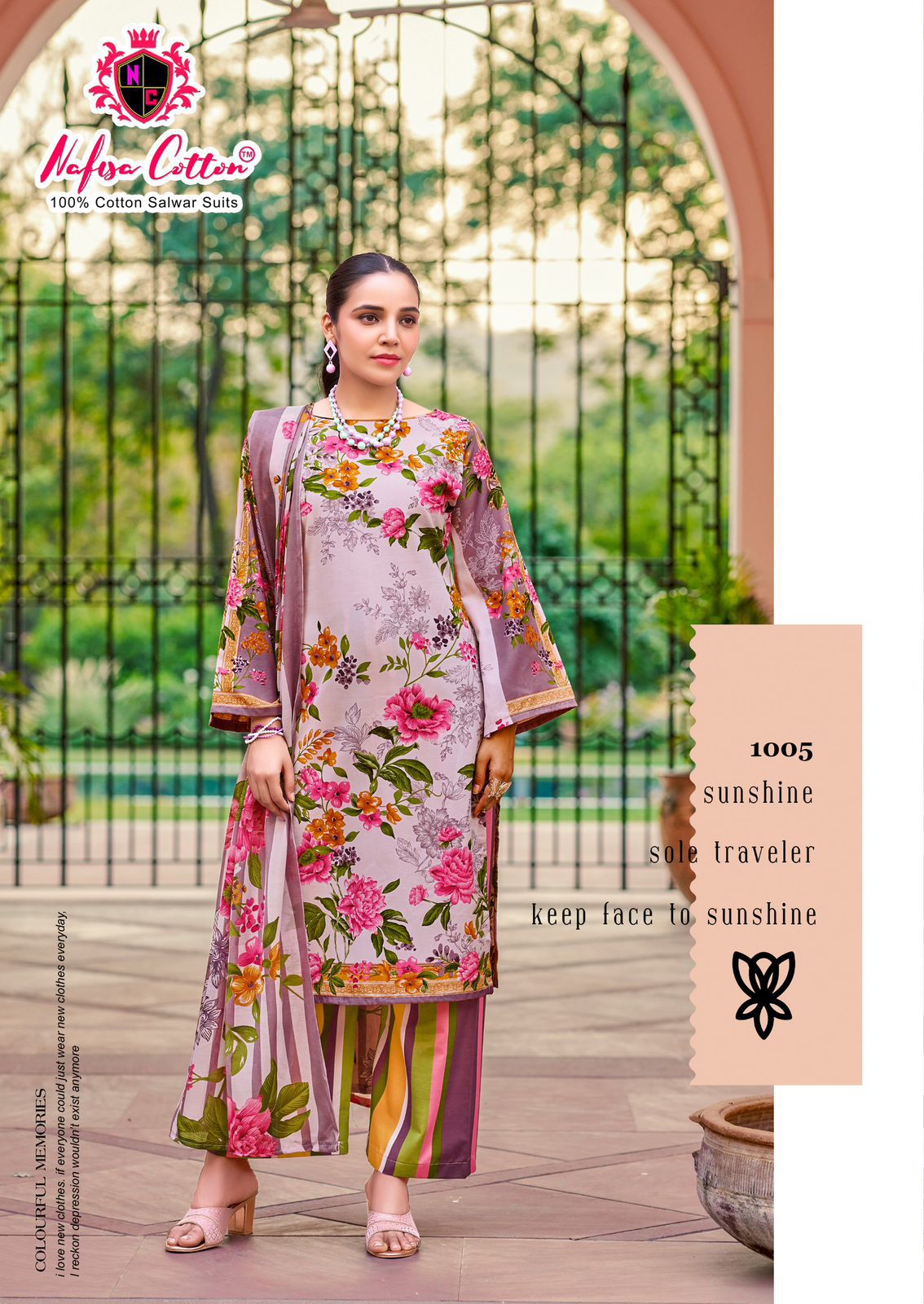 Majestic Printed Summer Edit 25 Nafisa Cotton Karachi Salwar Suits Wholesaler Gujarat