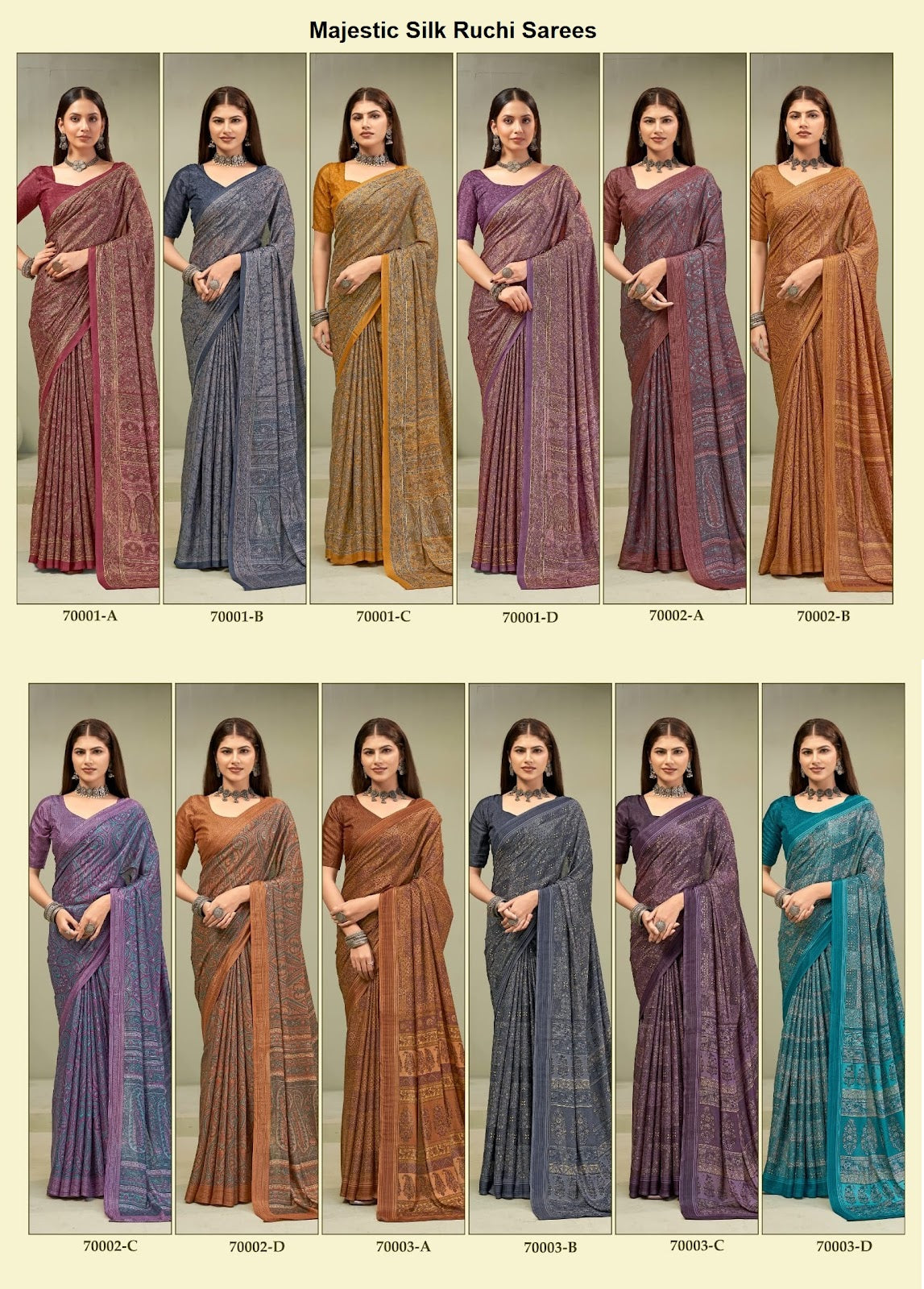 Majestic Silk Ruchi Sarees Wholesaler Gujarat