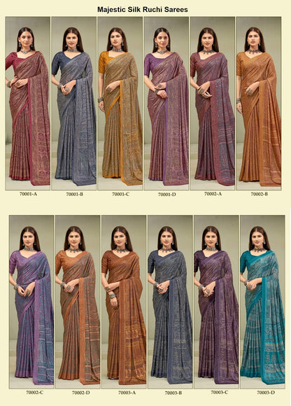 Majestic Silk Ruchi Sarees Wholesaler Gujarat