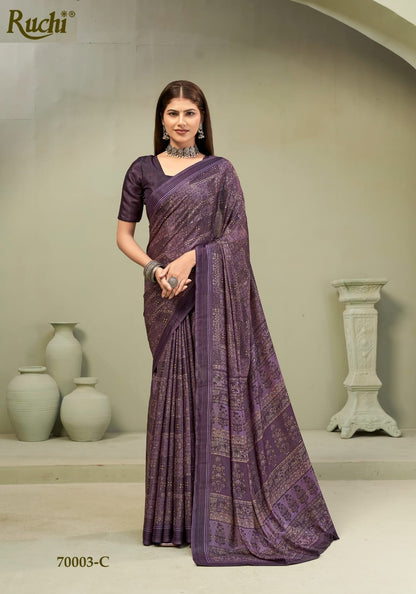 Majestic Silk Ruchi Sarees Wholesaler Gujarat