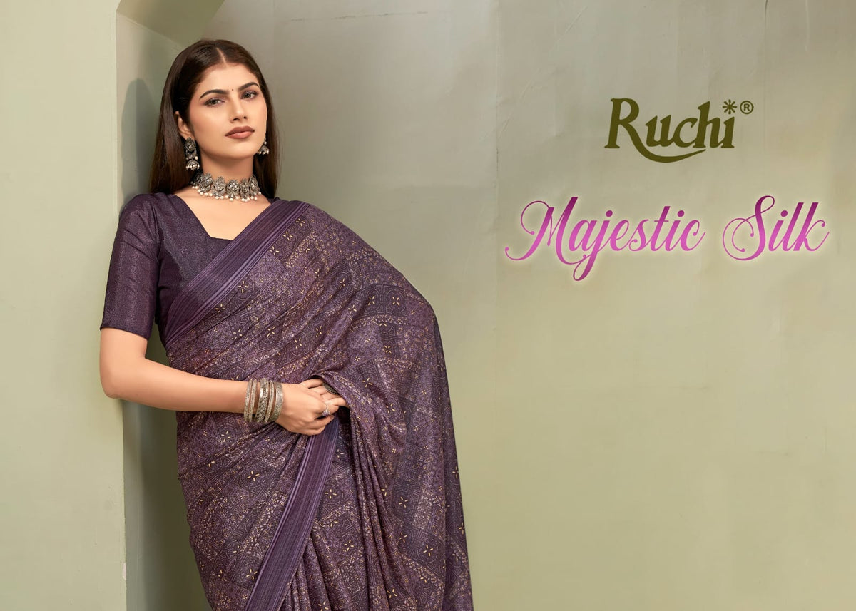 Majestic Silk Ruchi Sarees Wholesaler Gujarat