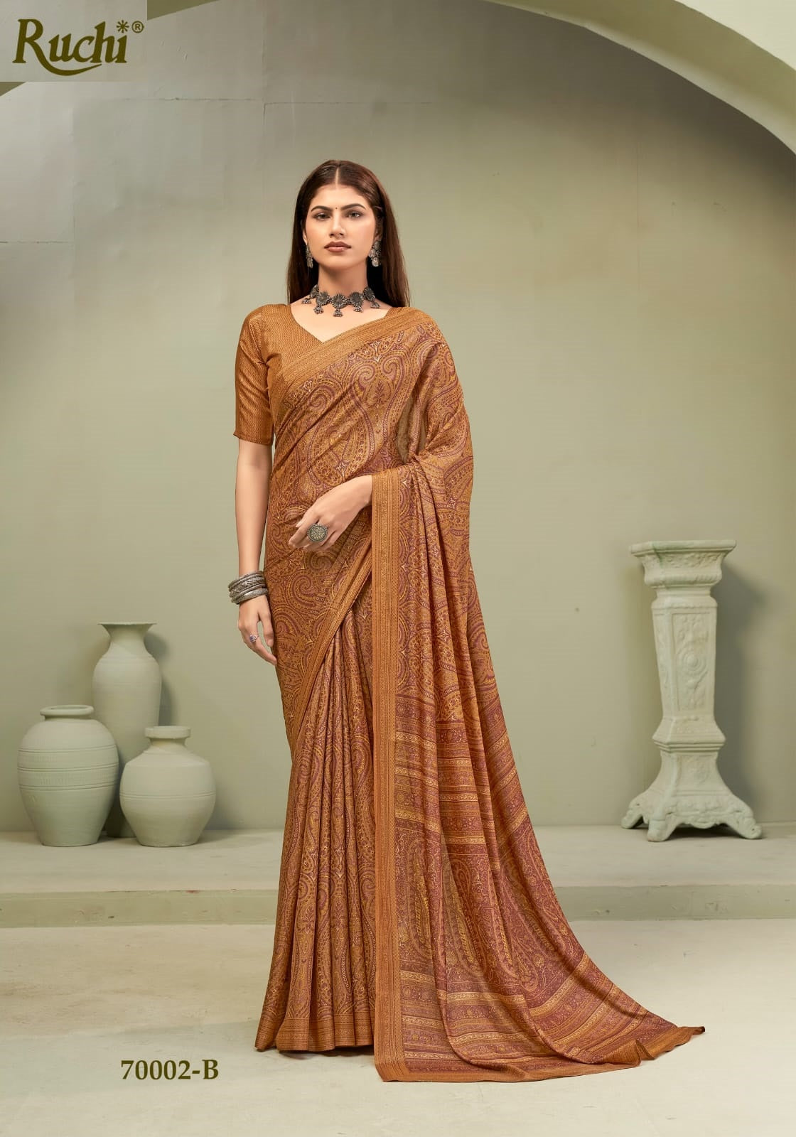 Majestic Silk Ruchi Sarees Wholesaler Gujarat