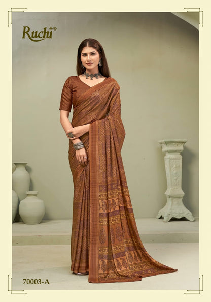 Majestic Silk Ruchi Sarees Wholesaler Gujarat