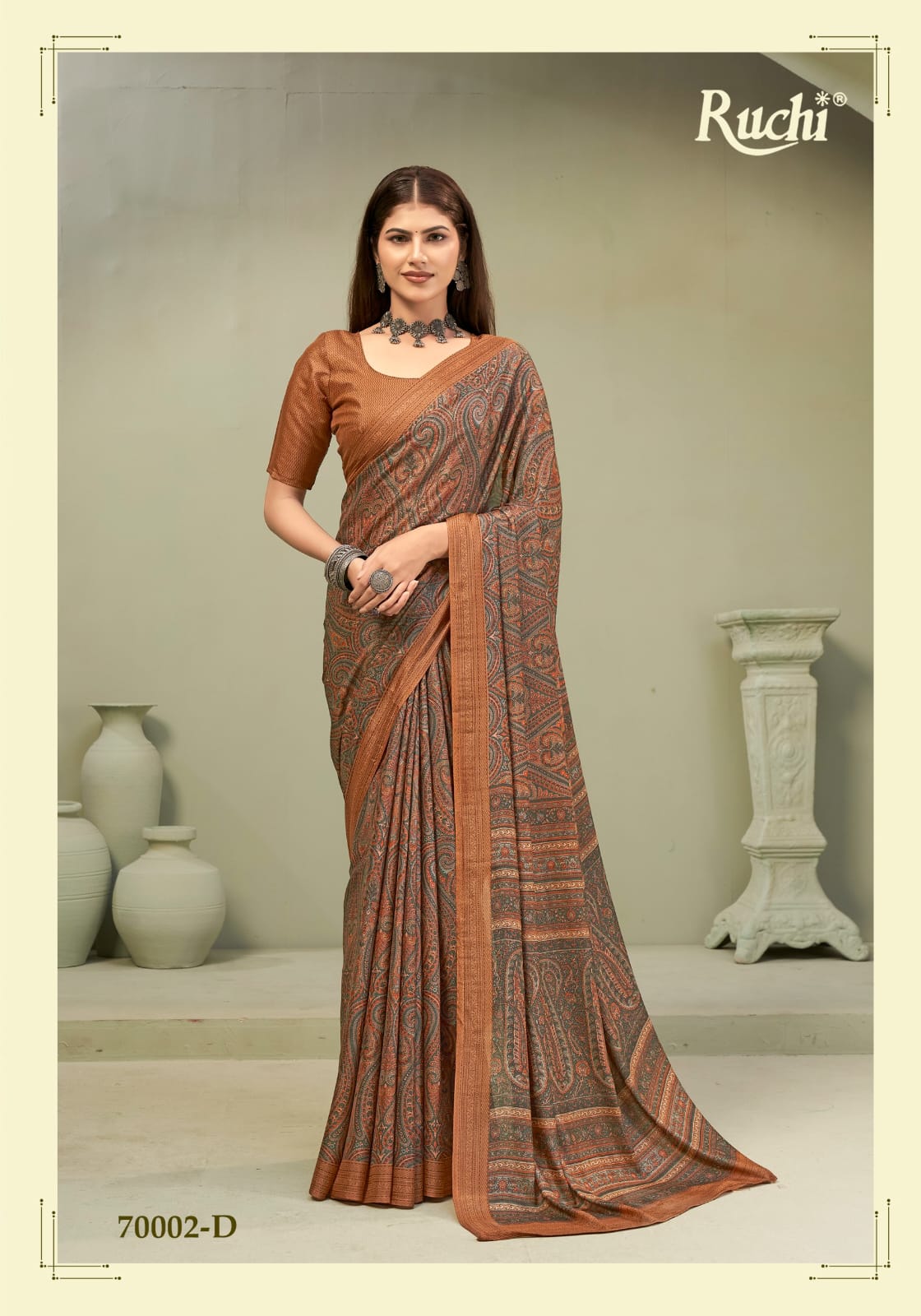 Majestic Silk Ruchi Sarees Wholesaler Gujarat