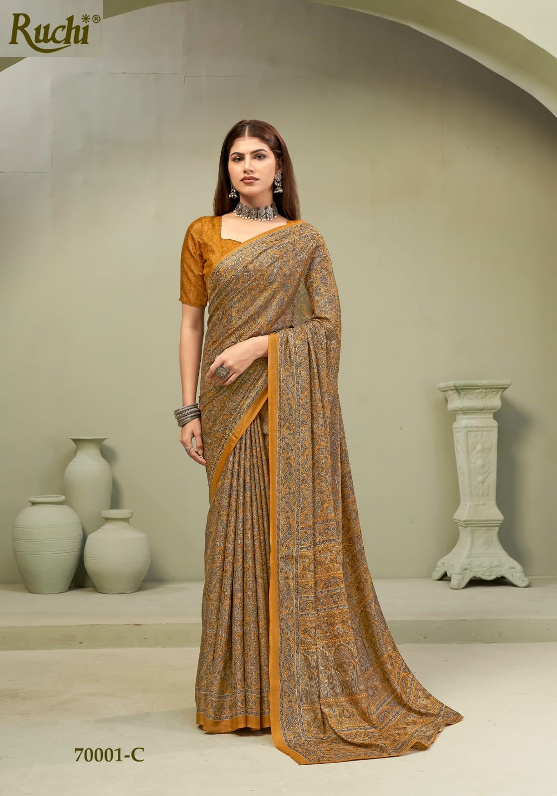 Majestic Silk Ruchi Sarees Wholesaler Gujarat