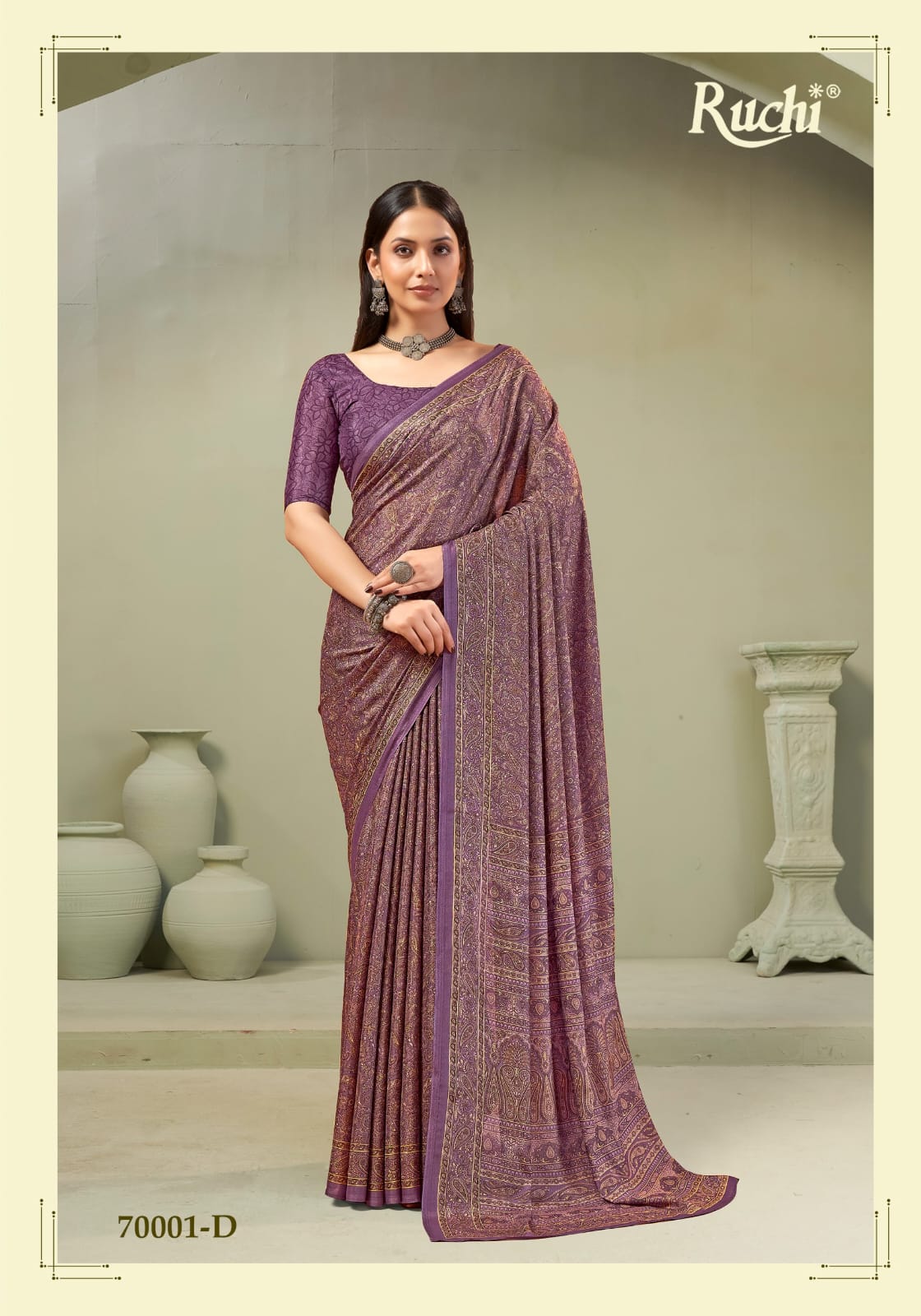 Majestic Silk Ruchi Sarees Wholesaler Gujarat