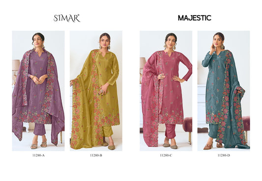 Majestic Simar Pant Style Suits Supplier India