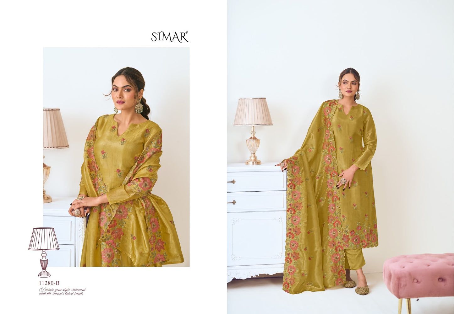 Majestic Simar Pant Style Suits Supplier India