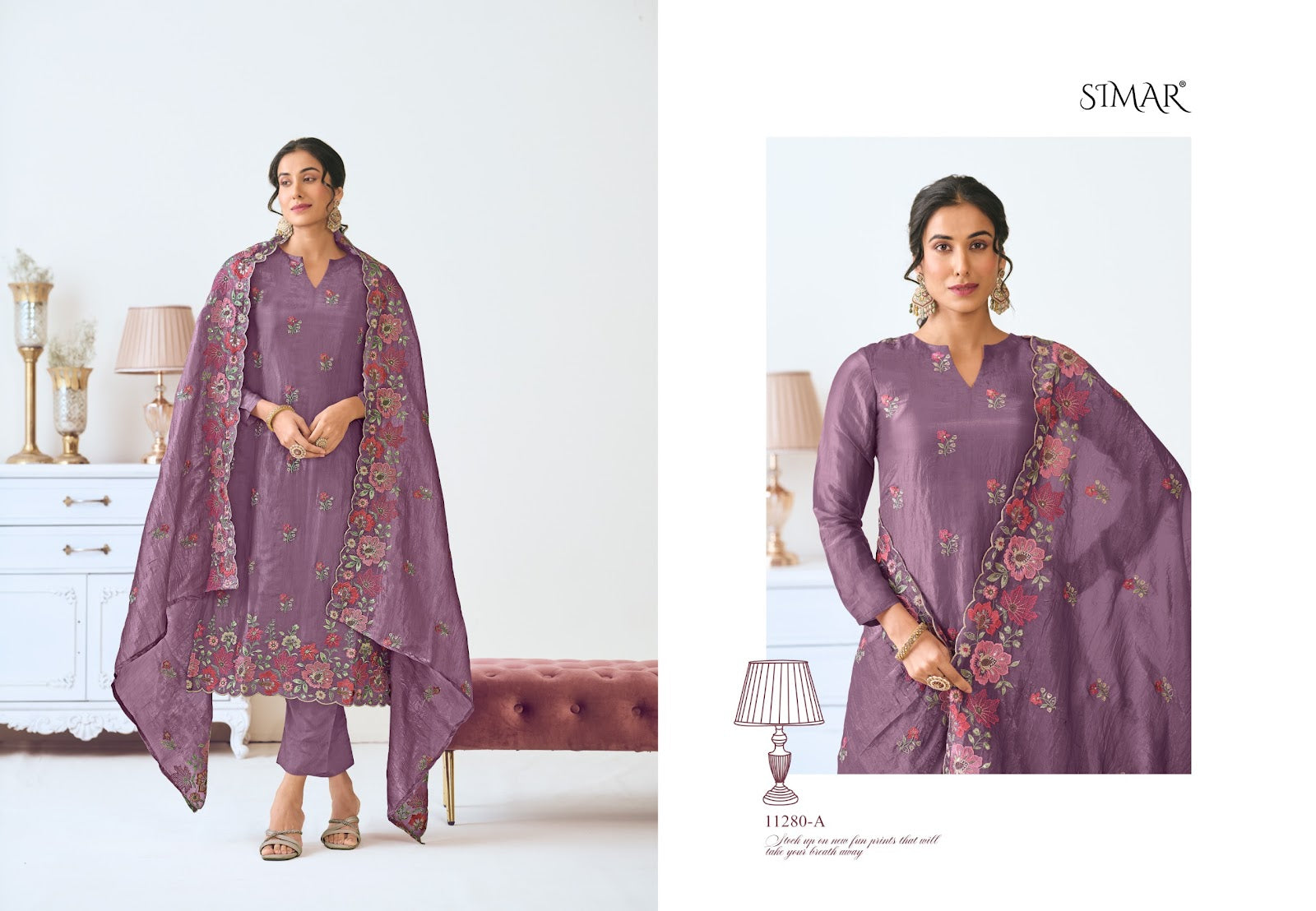 Majestic Simar Pant Style Suits Supplier India
