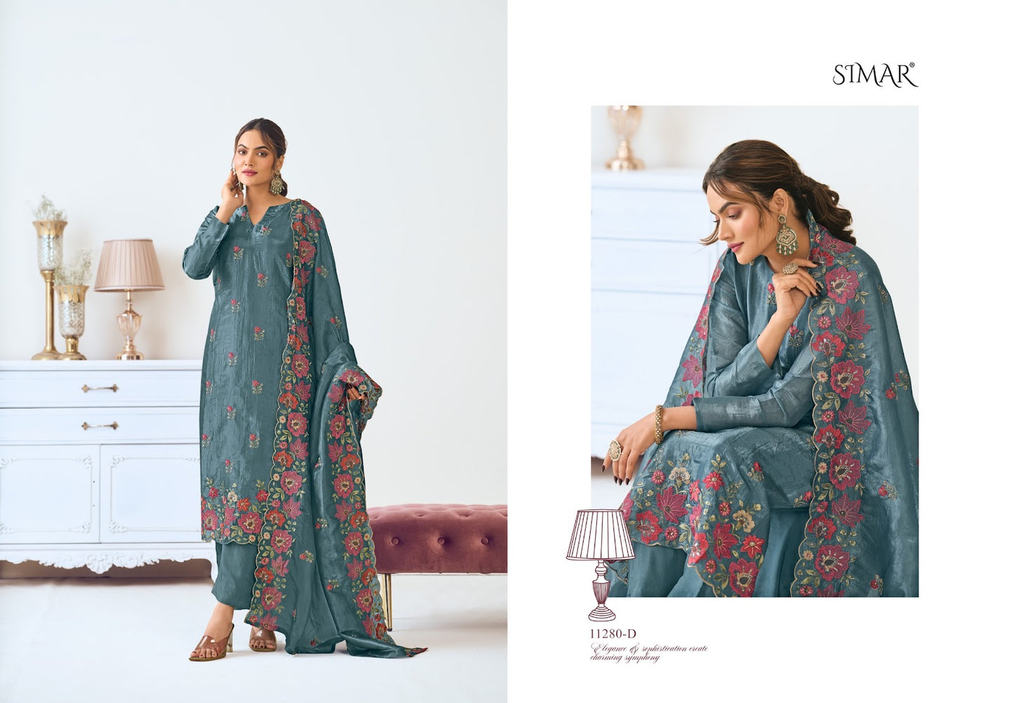 Majestic Simar Pant Style Suits Supplier India
