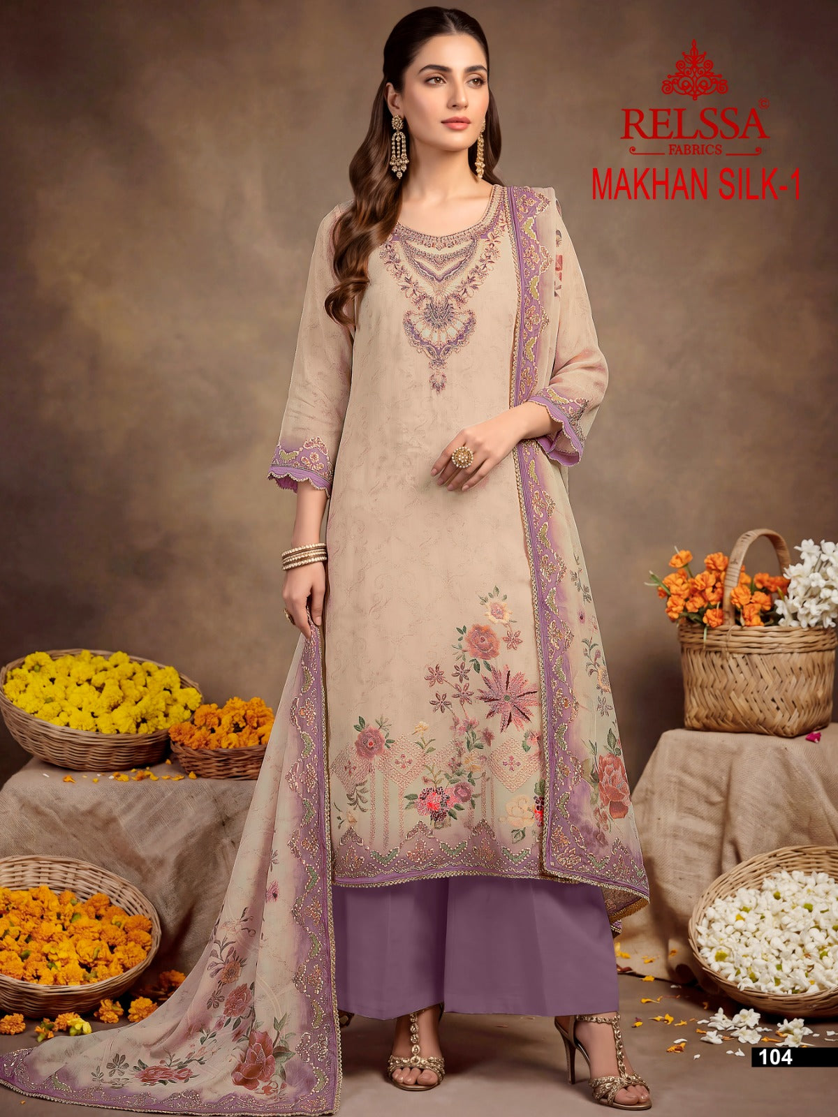 Makhan Silk 1 Relssa Fabrics Makhmal Plazzo Style Suits Exporter