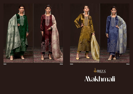 Makhmali Ibiza Velvet Suits Wholesaler Ahmedabad