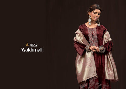 Makhmali Ibiza Velvet Suits Wholesaler Ahmedabad