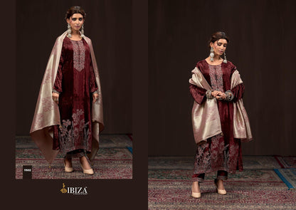 Makhmali Ibiza Velvet Suits Wholesaler Ahmedabad