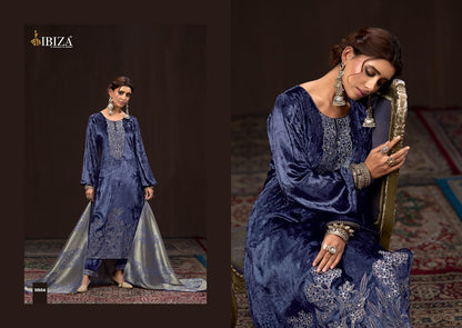 Makhmali Ibiza Velvet Suits Wholesaler Ahmedabad