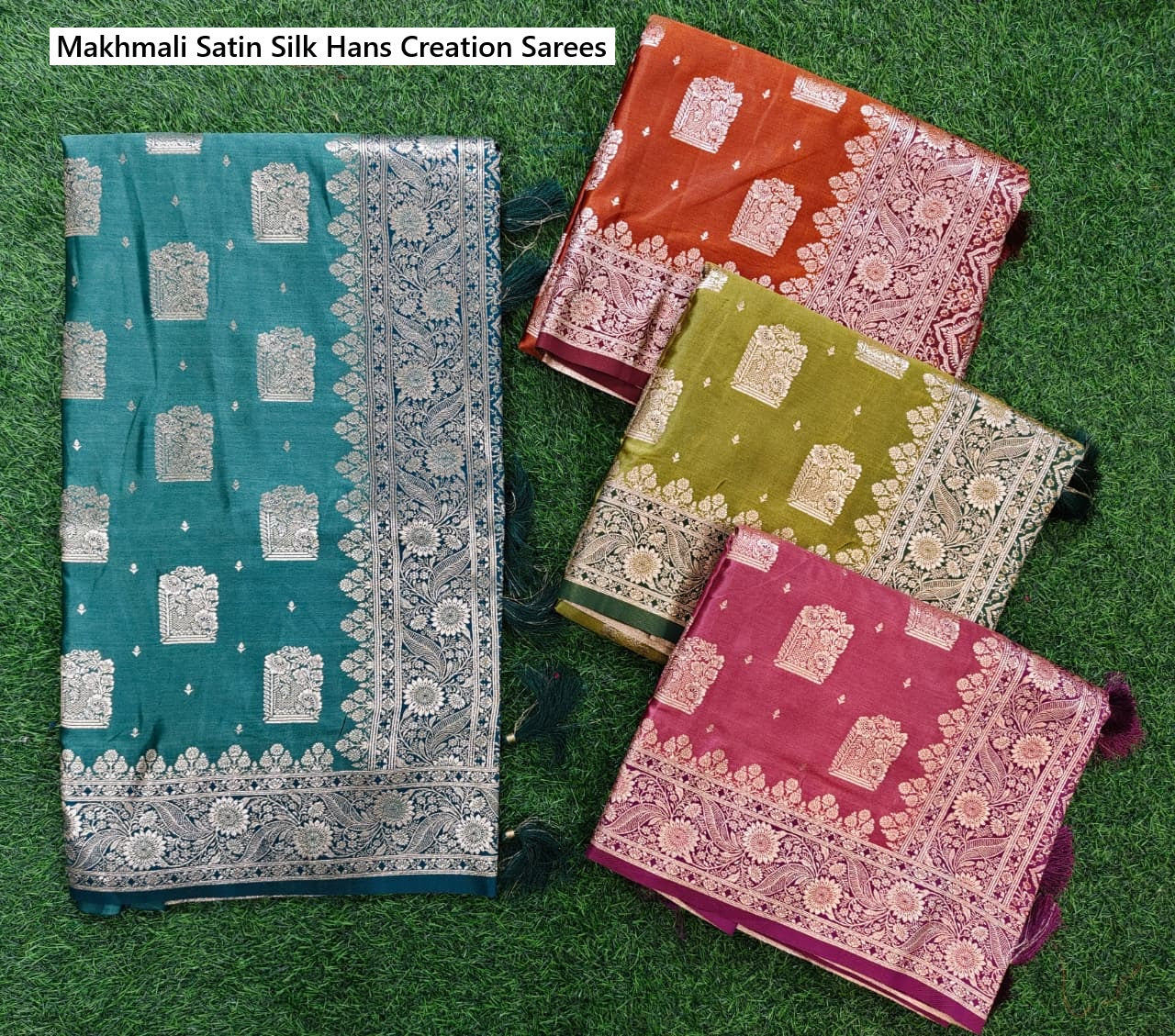 Makhmali Satin Silk Hans Creation Sarees Wholesale Price