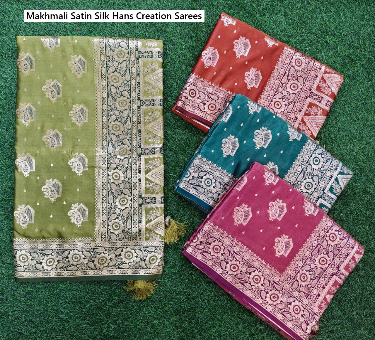 Makhmali Satin Silk Hans Creation Sarees Wholesale Price