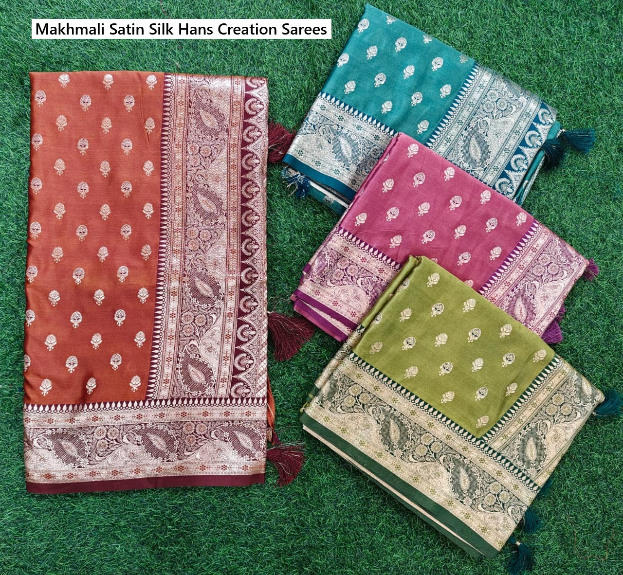 Makhmali Satin Silk Hans Creation Sarees Wholesale Price